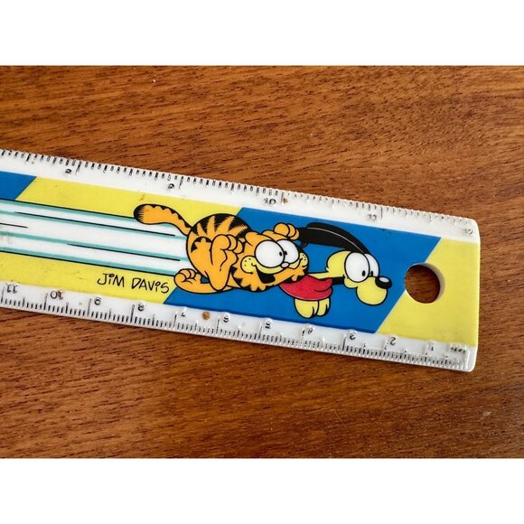 GARFIELD ODIE RULER 1978 united feature syndicate Jim Davis cartoon cat dog metr - Picture 2 of 5